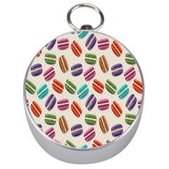 Macaron Macaroon Stylized Macaron Design Repetition Silver Compasses by artworkshop