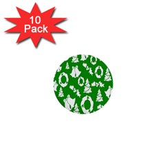 Green Card Christmas December4 1  Mini Buttons (10 Pack)  by artworkshop