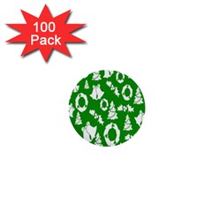 Green Card Christmas December4 1  Mini Buttons (100 Pack)  by artworkshop