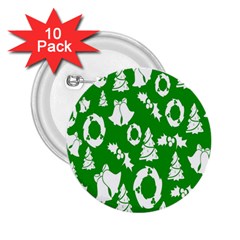 Green Card Christmas December4 2 25  Buttons (10 Pack)  by artworkshop