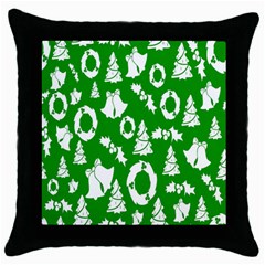 Green Card Christmas December4 Throw Pillow Case (black) by artworkshop