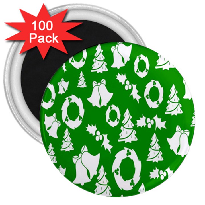 Green Card Christmas December4 3  Magnets (100 pack)