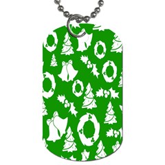 Green Card Christmas December4 Dog Tag (two Sides) by artworkshop