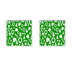 Green Card Christmas December4 Cufflinks (square) by artworkshop