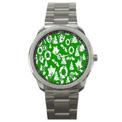 Green Card Christmas December4 Sport Metal Watch by artworkshop