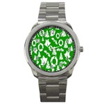 Green Card Christmas December4 Sport Metal Watch Front