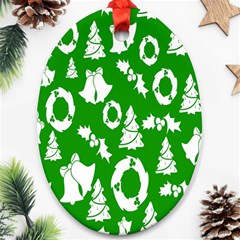 Green Card Christmas December4 Oval Ornament (two Sides) by artworkshop