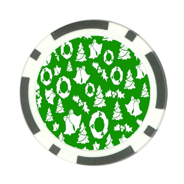 Green Card Christmas December4 Poker Chip Card Guard