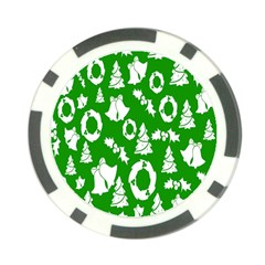 Green Card Christmas December4 Poker Chip Card Guard by artworkshop