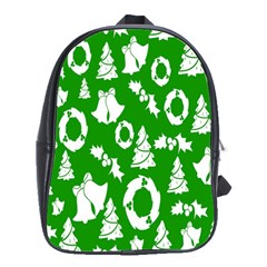 Green Card Christmas December4 School Bag (large) by artworkshop