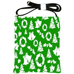 Green Card Christmas December4 Shoulder Sling Bag by artworkshop