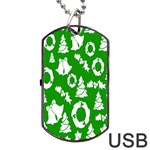 Green Card Christmas December4 Dog Tag USB Flash (One Side) Front