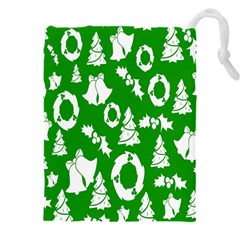 Green Card Christmas December4 Drawstring Pouch (4xl) by artworkshop