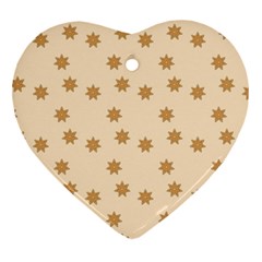 Gingerbread Star Heart Ornament (two Sides) by artworkshop