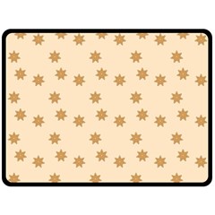 Gingerbread Star Double Sided Fleece Blanket (large)  by artworkshop