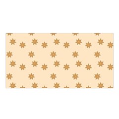 Gingerbread Star Satin Shawl 45  X 80  by artworkshop