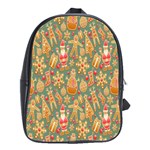 Gingerbread Christmas Decorative School Bag (Large) Front