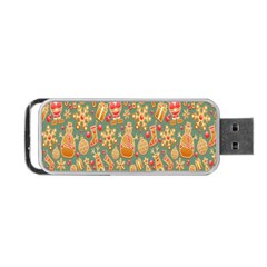 Gingerbread Christmas Decorative Portable Usb Flash (two Sides) by artworkshop