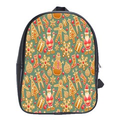 Gingerbread Christmas Decorative School Bag (xl) by artworkshop