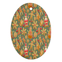 Gingerbread Christmas Decorative Ornament (oval) by artworkshop