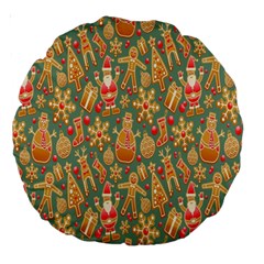 Gingerbread Christmas Decorative Large 18  Premium Round Cushions by artworkshop