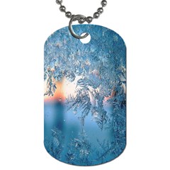 Frost Winter Morning Snow Dog Tag (one Side) by artworkshop