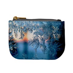 Frost Winter Morning Snow Mini Coin Purse by artworkshop