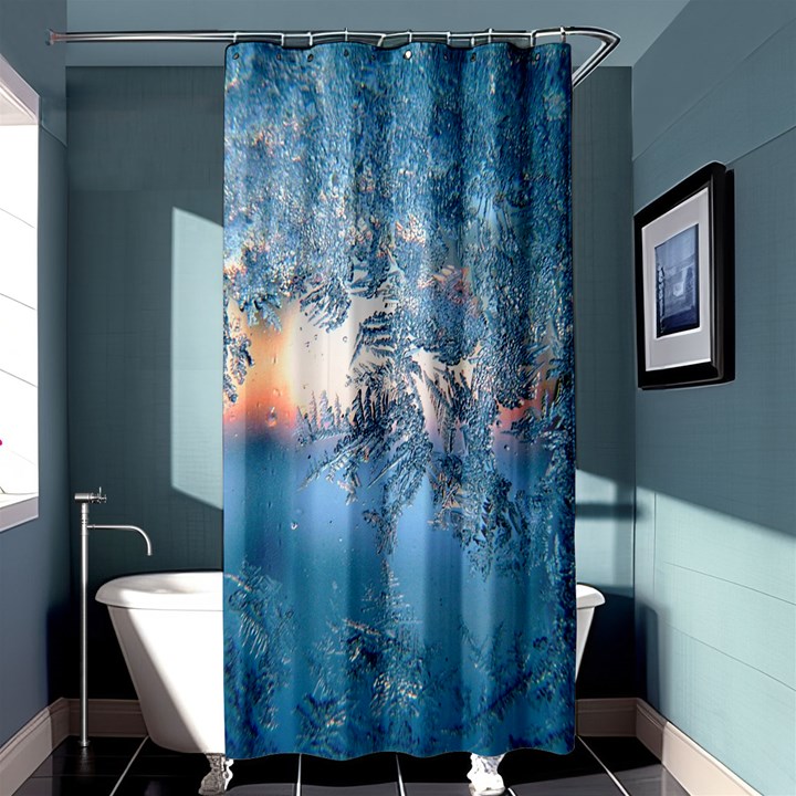 Frost Winter Morning Snow Shower Curtain 36  x 72  (Stall) 