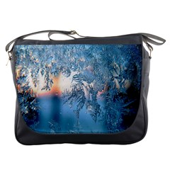 Frost Winter Morning Snow Messenger Bag by artworkshop