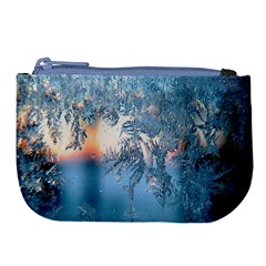 Frost Winter Morning Snow Large Coin Purse by artworkshop