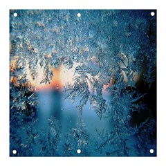 Frost Winter Morning Snow Banner And Sign 3  X 3  by artworkshop