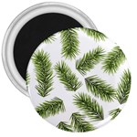 Fir Branch Pattern Christmas Decorative 3  Magnets Front