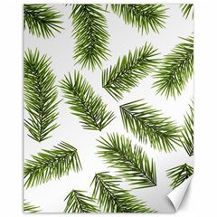 Fir Branch Pattern Christmas Decorative Canvas 11  X 14  by artworkshop