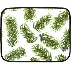 Fir Branch Pattern Christmas Decorative Double Sided Fleece Blanket (mini)  by artworkshop