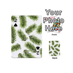 Fir Branch Pattern Christmas Decorative Playing Cards 54 Designs (mini) by artworkshop