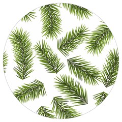 Fir Branch Pattern Christmas Decorative Round Trivet by artworkshop