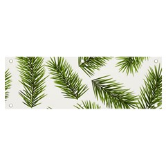 Fir Branch Pattern Christmas Decorative Banner And Sign 6  X 2  by artworkshop