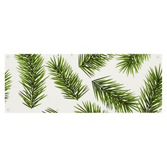 Fir Branch Pattern Christmas Decorative Banner And Sign 8  X 3  by artworkshop