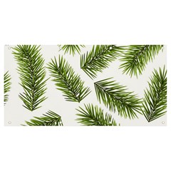 Fir Branch Pattern Christmas Decorative Banner And Sign 8  X 4  by artworkshop