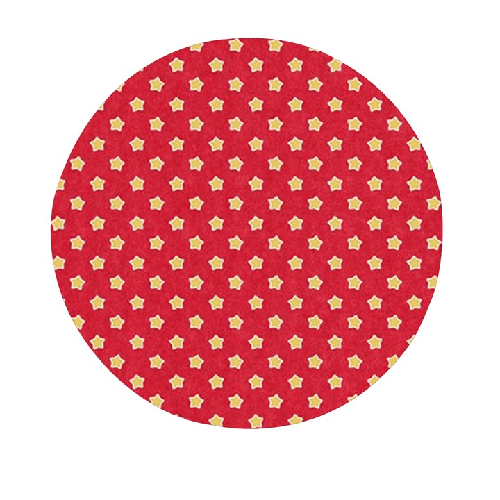 Felt Background Paper Red Yellow Star Mini Round Pill Box