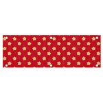 Felt Background Paper Red Yellow Star Banner and Sign 6  x 2  Front