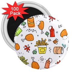 Cute Sketch  Fun Funny Collection 3  Magnets (100 Pack) by artworkshop