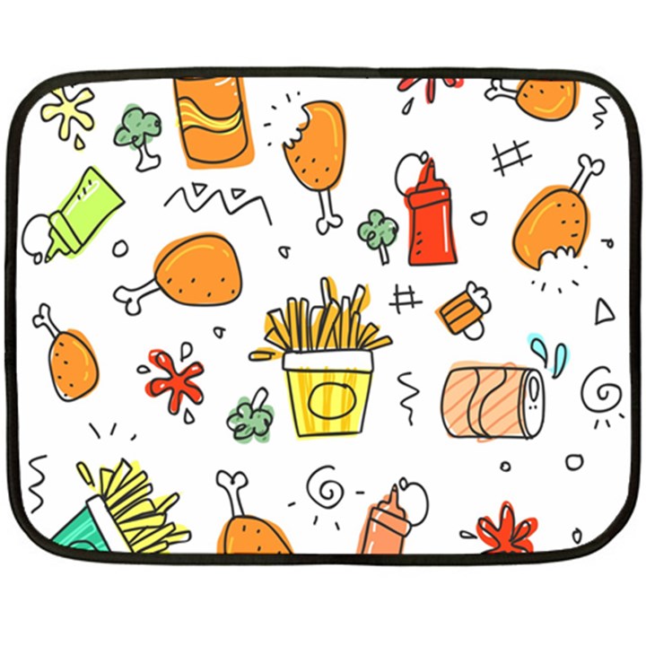 Cute Sketch  Fun Funny Collection Fleece Blanket (Mini)