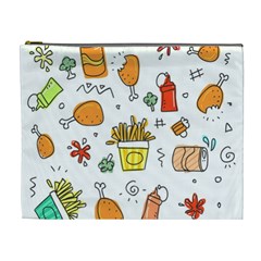 Cute Sketch  Fun Funny Collection Cosmetic Bag (xl) by artworkshop