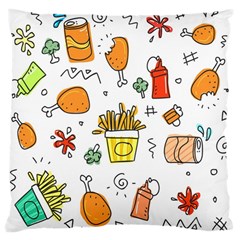 Cute Sketch  Fun Funny Collection Large Cushion Case (one Side) by artworkshop