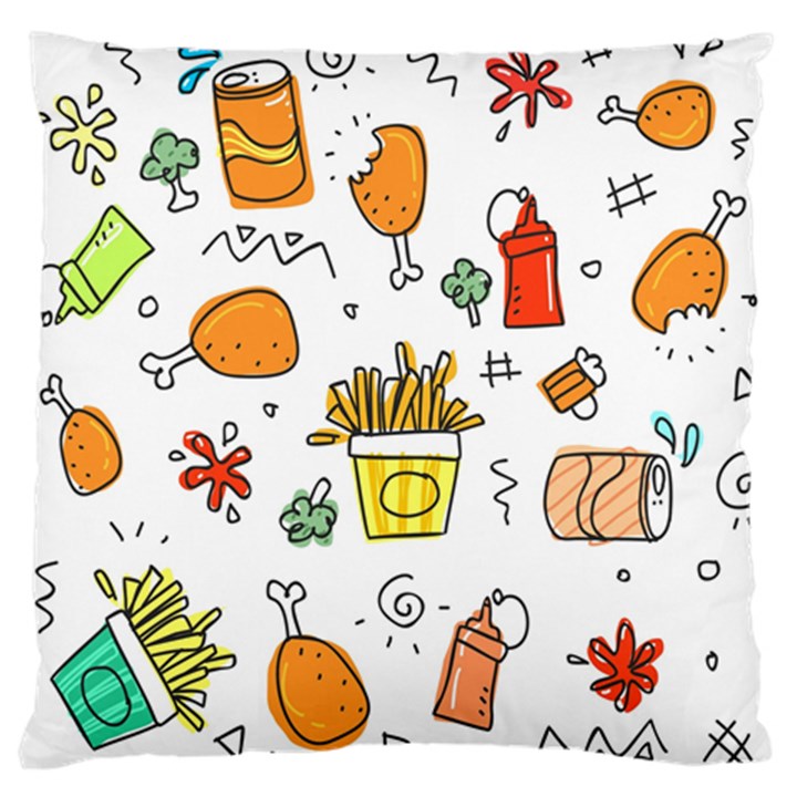 Cute Sketch  Fun Funny Collection Large Cushion Case (Two Sides)