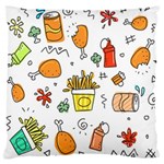 Cute Sketch  Fun Funny Collection Large Cushion Case (Two Sides) Back