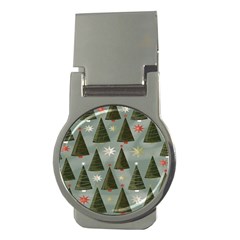 Christmas Trees Pattern Money Clips (Round) 