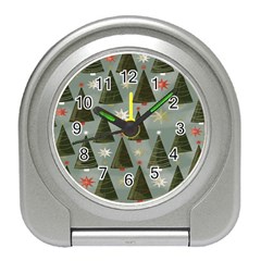 Christmas Trees Pattern Travel Alarm Clock