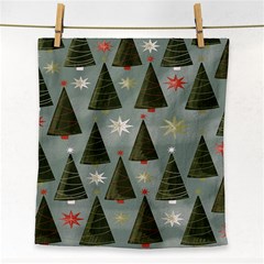 Christmas Trees Pattern Face Towel by artworkshop